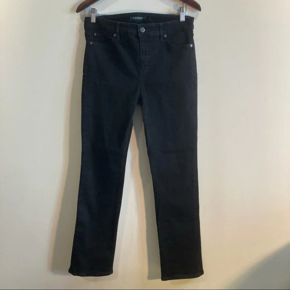 RALPH LAUREN RLR Sz 8 Premier Straight Black  Jeans